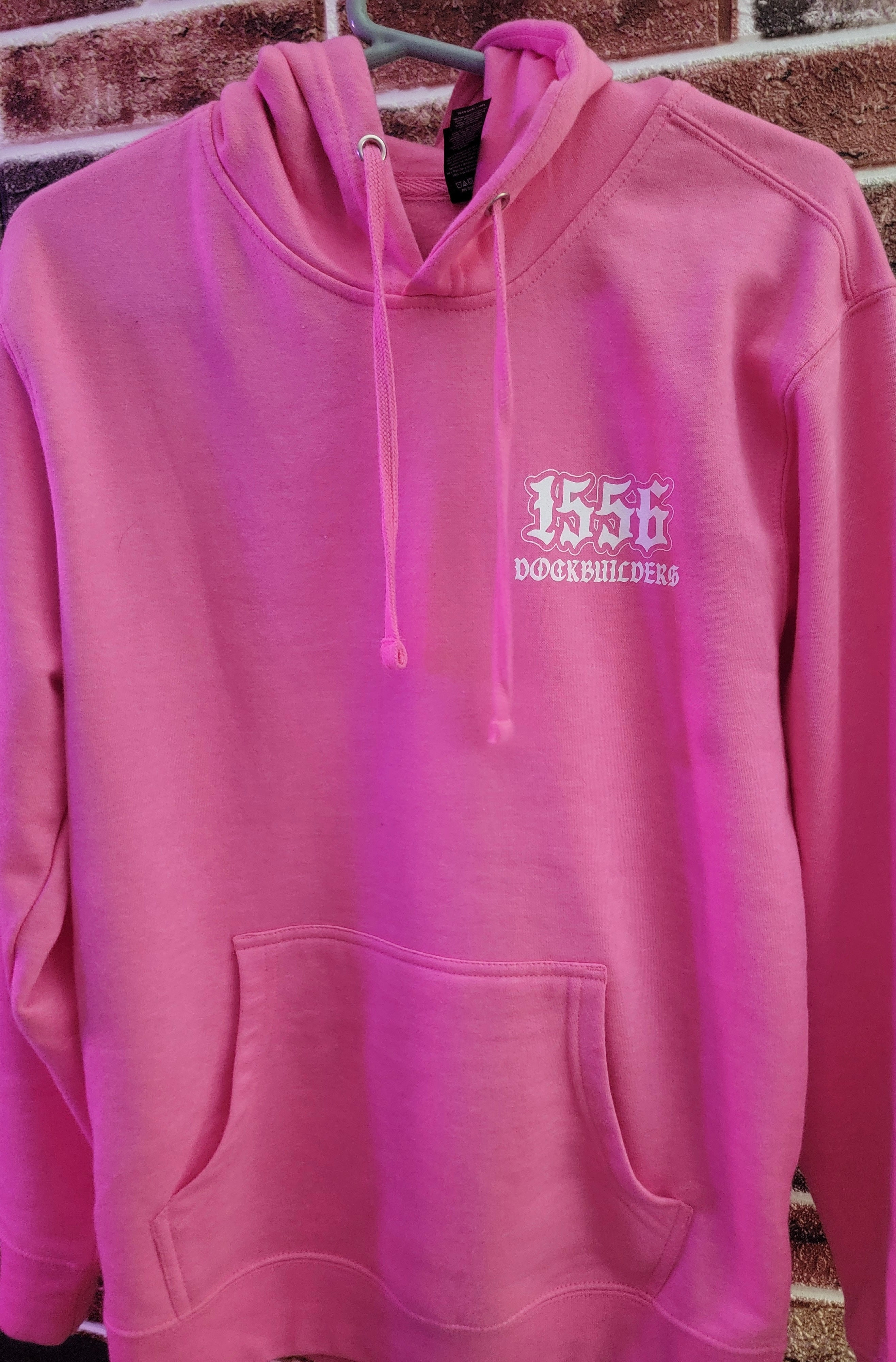 1556 DOCKBUILDERS hoodie Dist Rict PINK!!