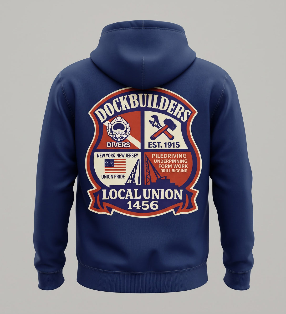 1456 Red, White, Blue Collar Crest
