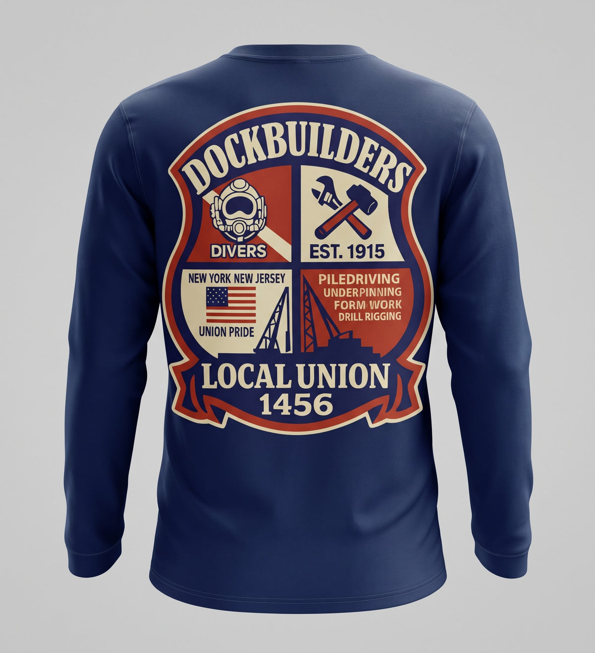 1456 Red, White, Blue Collar Crest