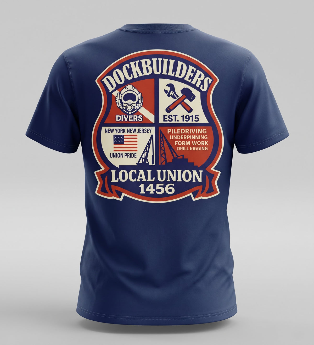 1456 Red, White, Blue Collar Crest