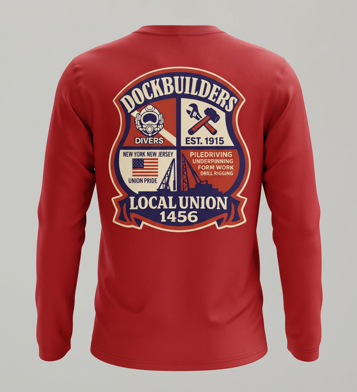1456 Red, White, Blue Collar Crest