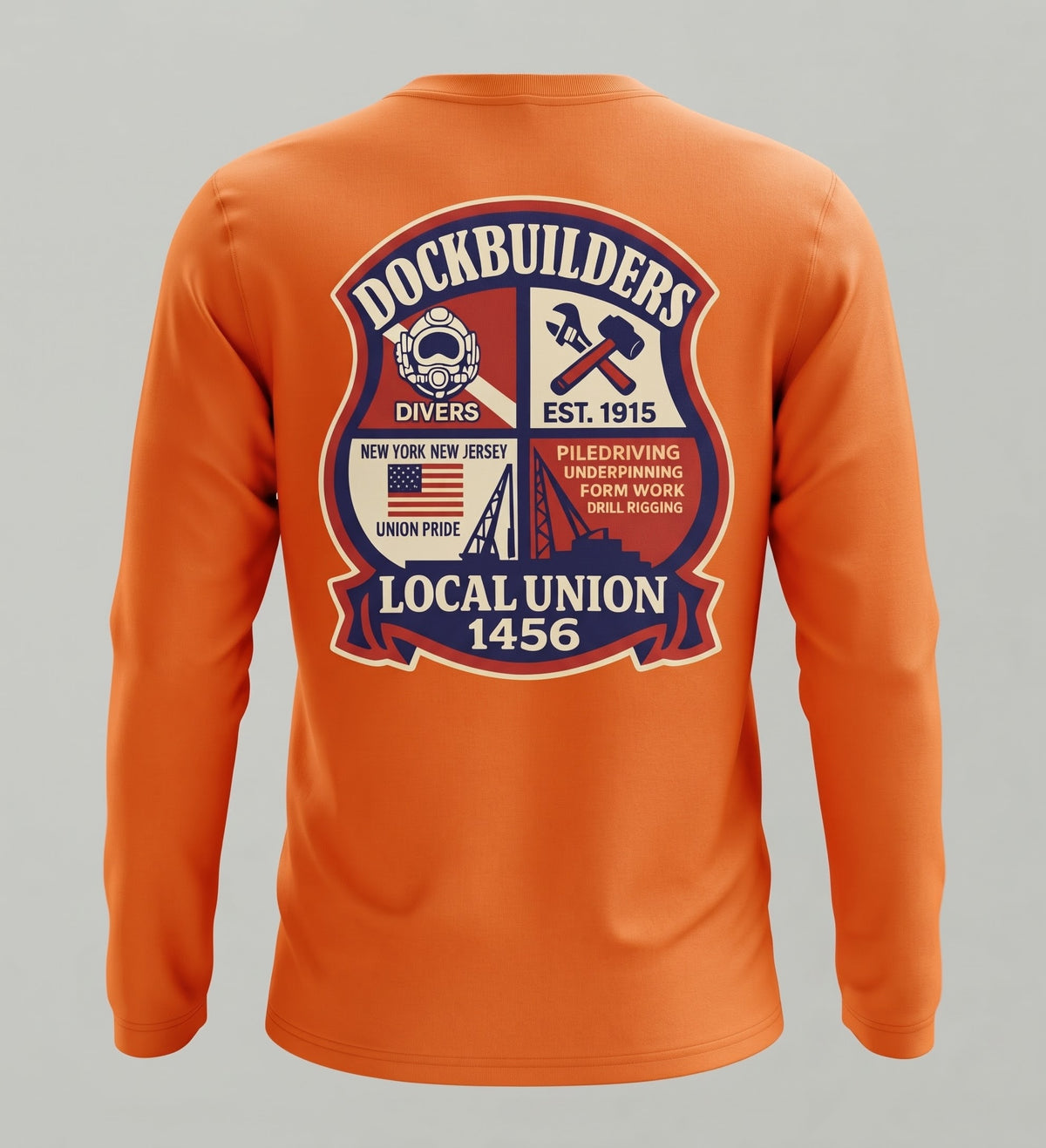1456 Red, White, Blue Collar Crest