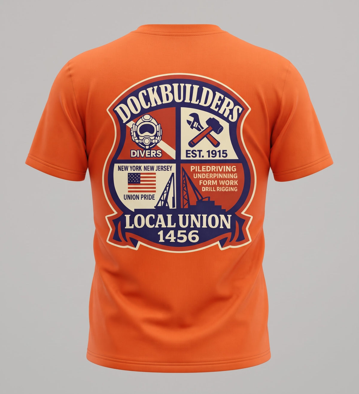 1456 Red, White, Blue Collar Crest