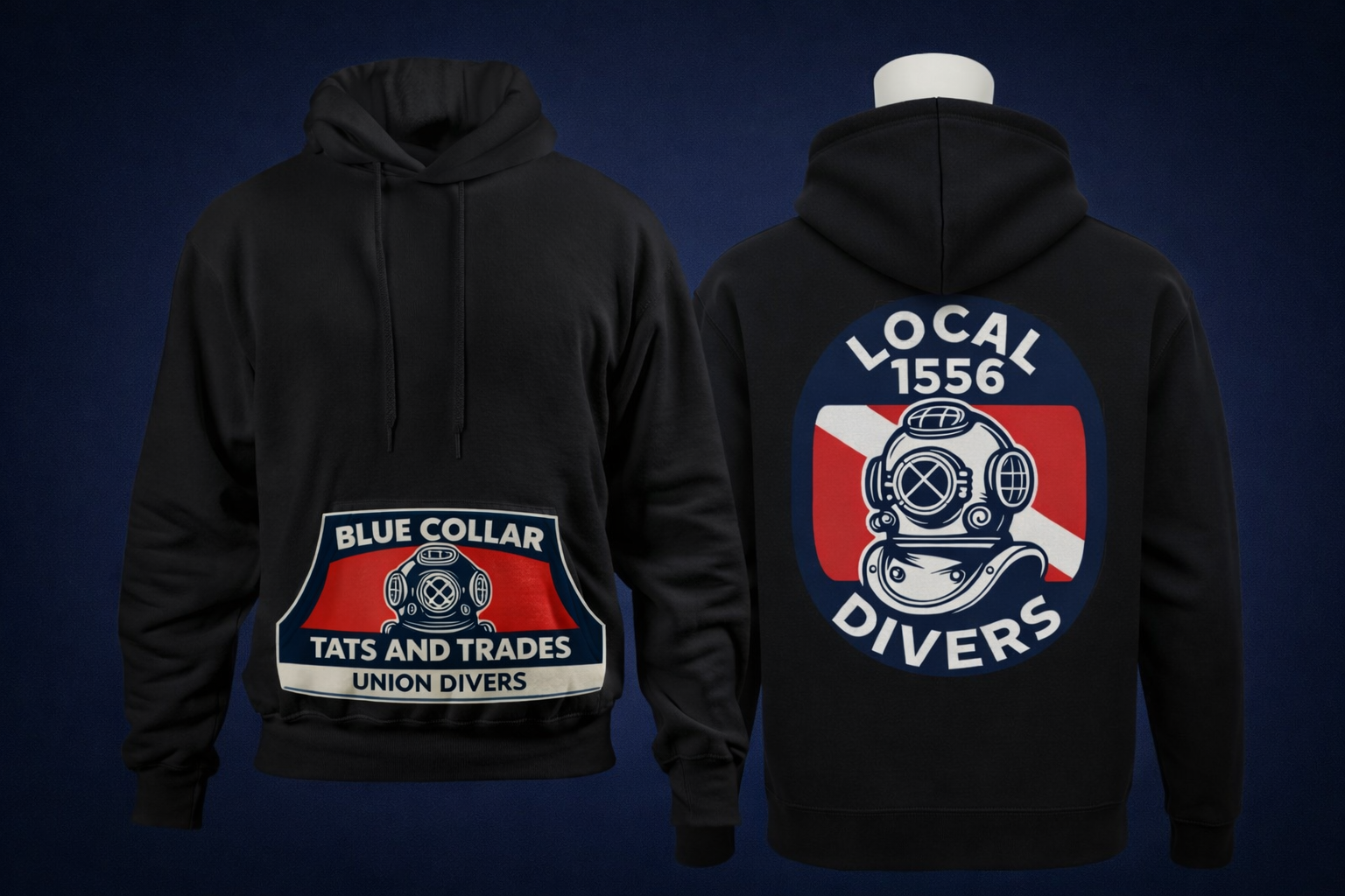 Local divers front pocket hoodie