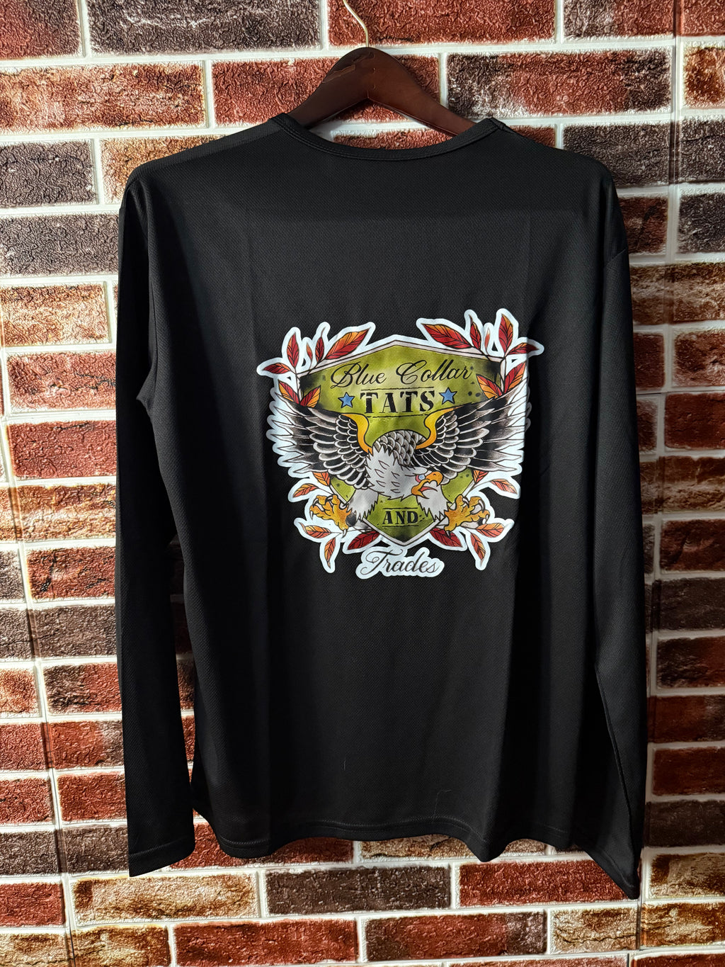 BLUE COLLAR TATS & TRADES logo long sleeve