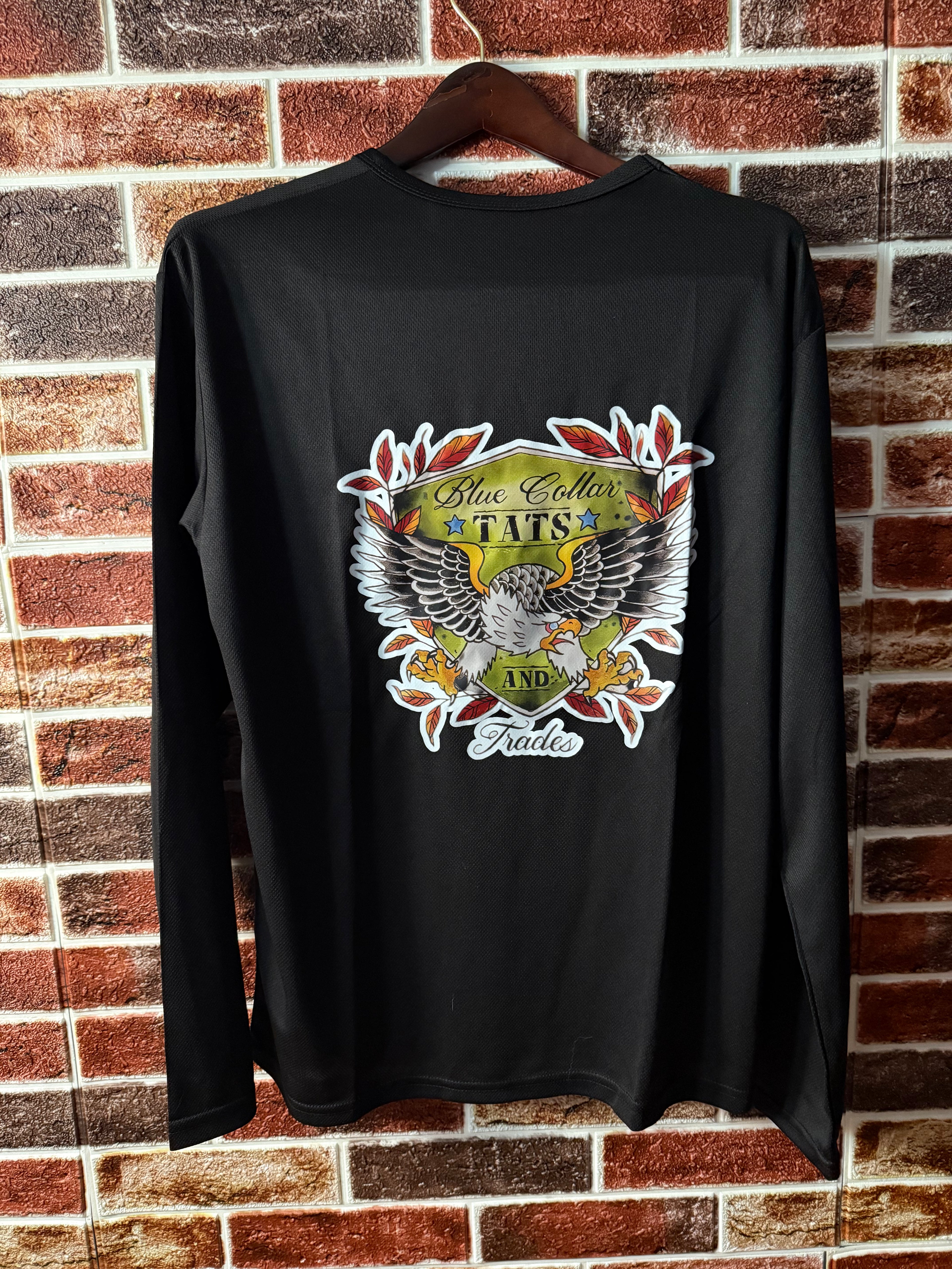 BLUE COLLAR TATS & TRADES logo long sleeve