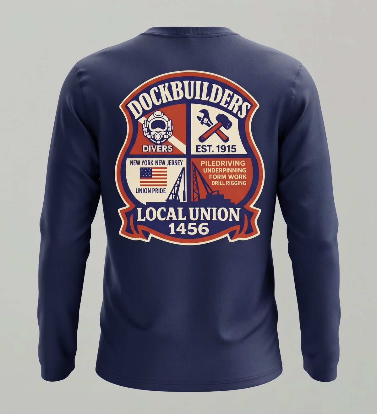 1456 Red, White, Blue Collar Crest