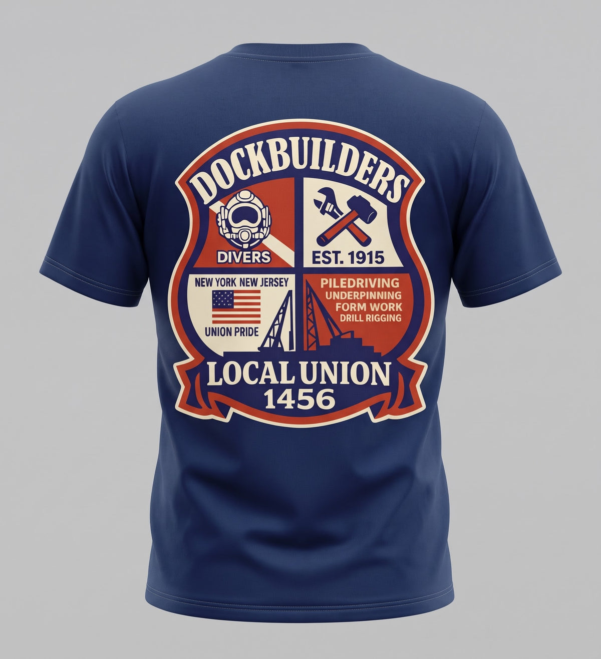 1456 Red, White, Blue Collar Crest
