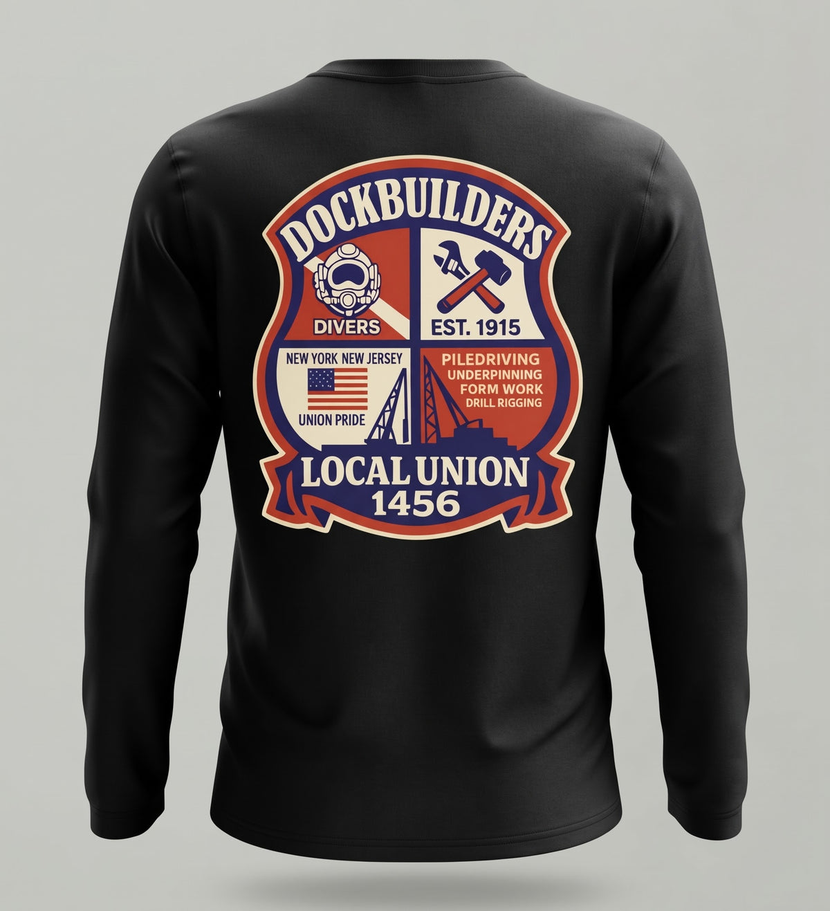 1456 Red, White, Blue Collar Crest